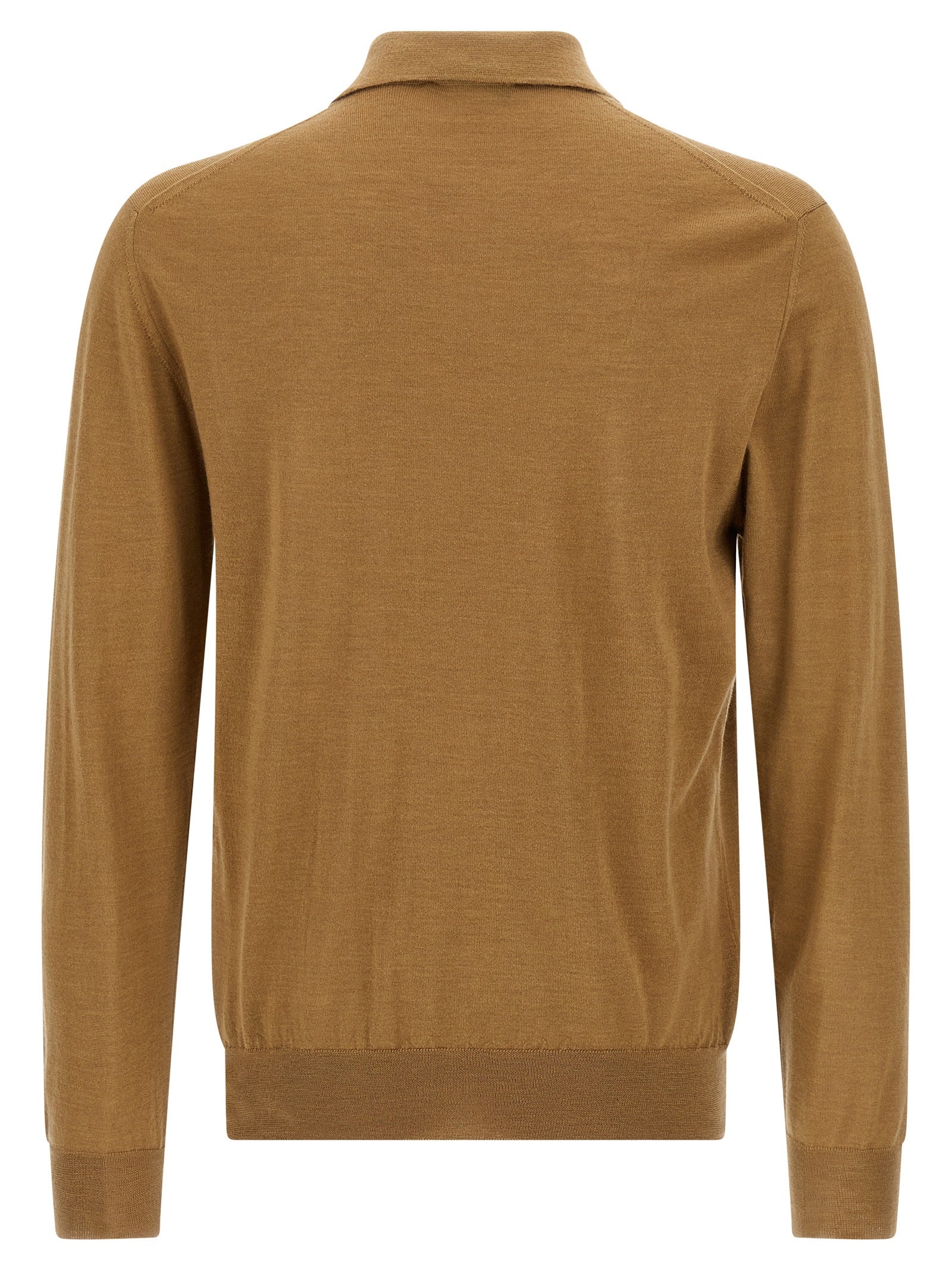 Virgin wool polo shirt Beige Cachemire Silk