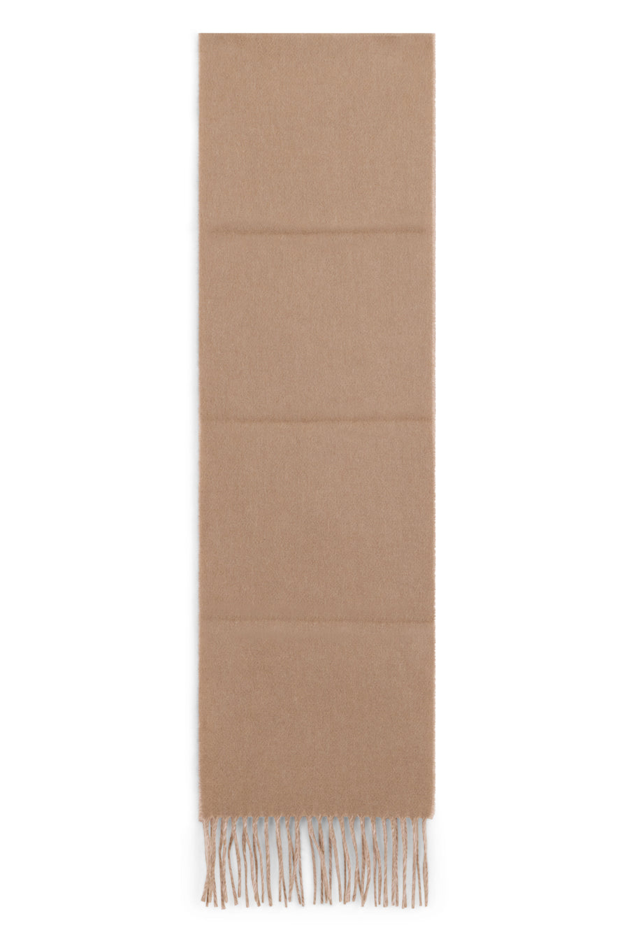 Scarf With Fringes Camel Wool