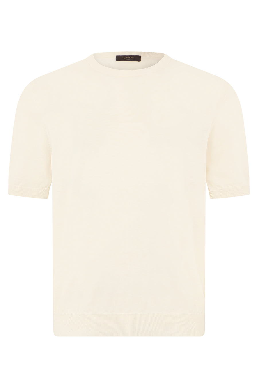 Short-Sleeve Cotton Sweater Ivory Sweatshirts
