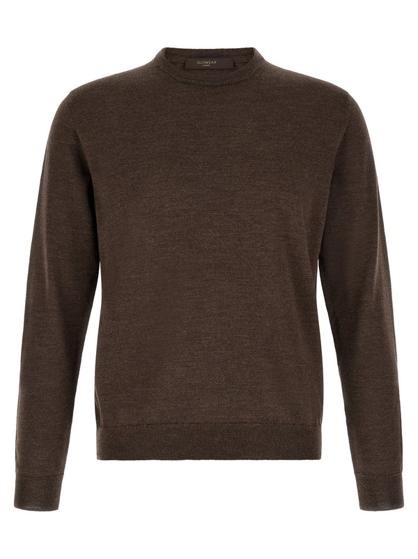 Zanone Giro Sweater — Brown