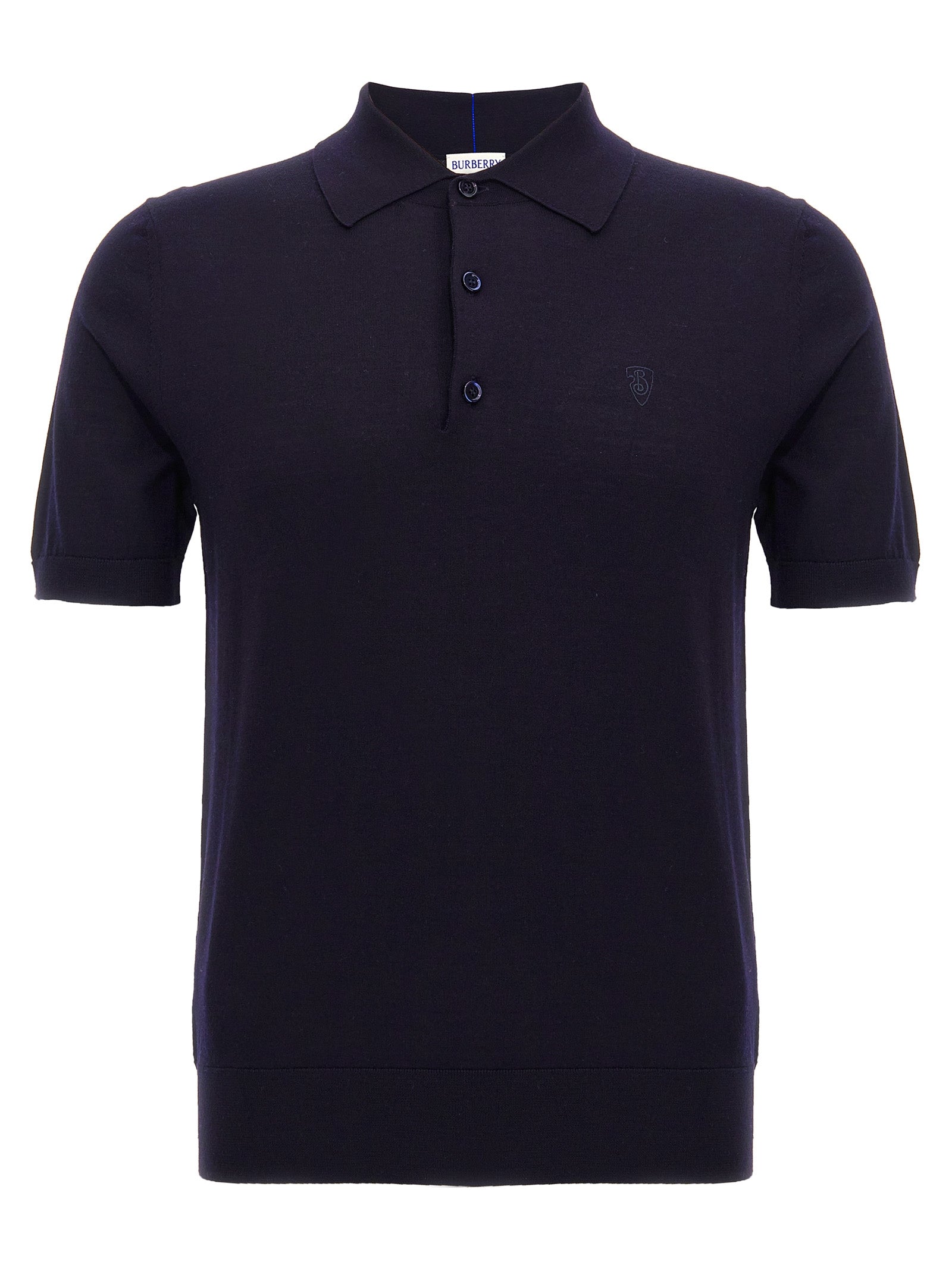Wool polo shirt Blue