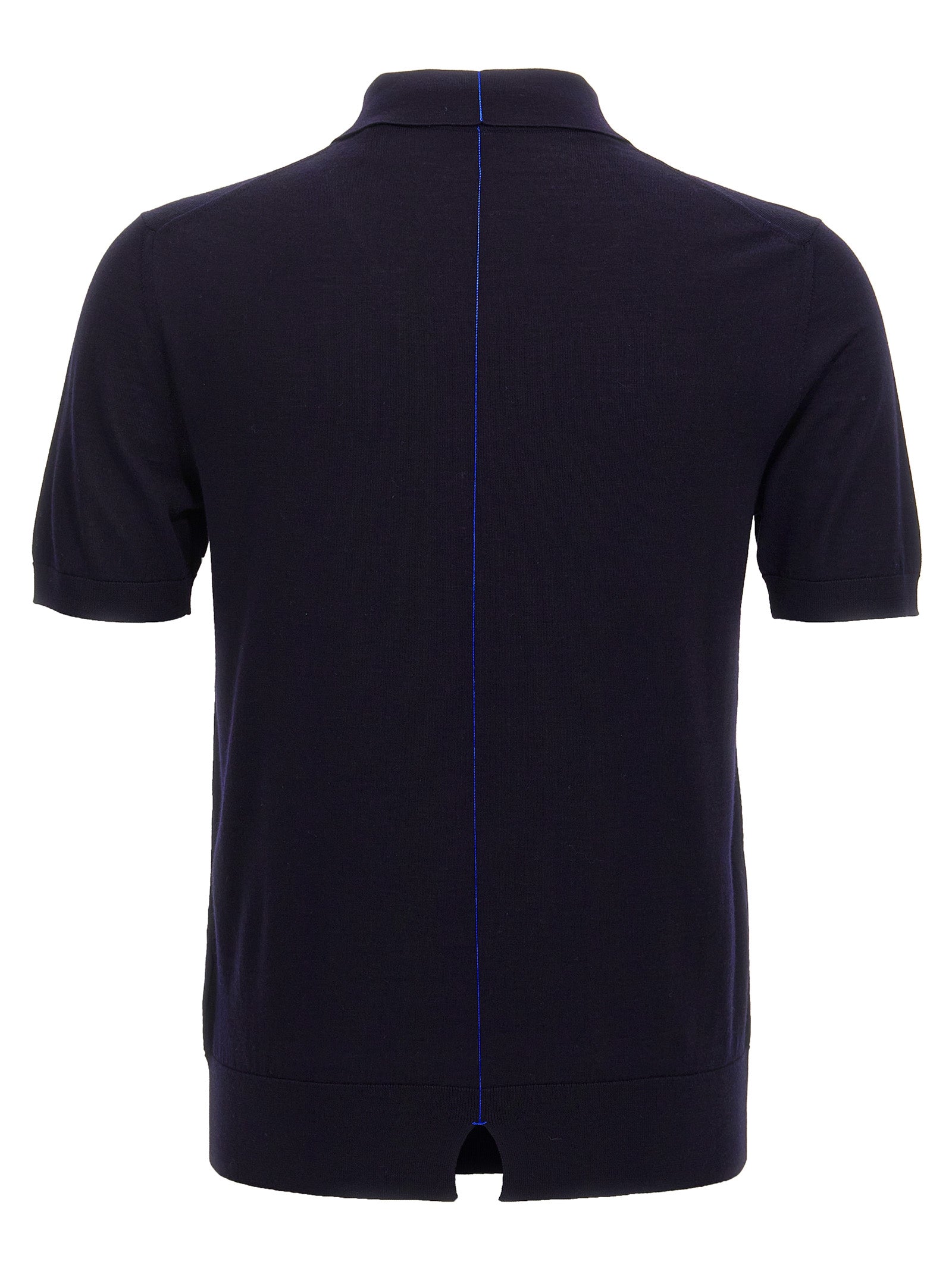 Wool polo shirt Blue