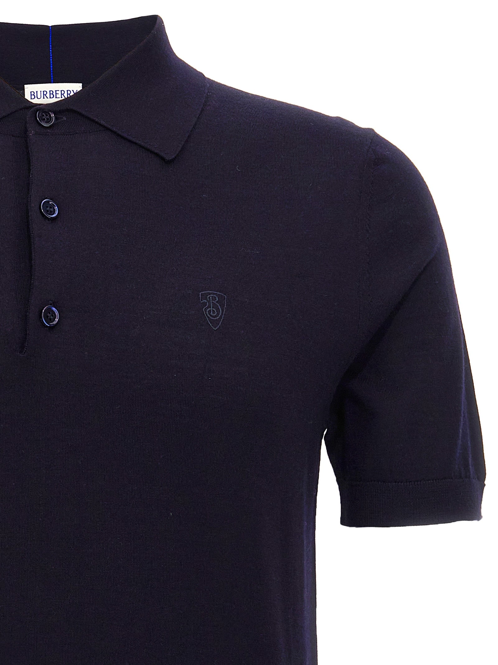 Wool polo shirt Blue