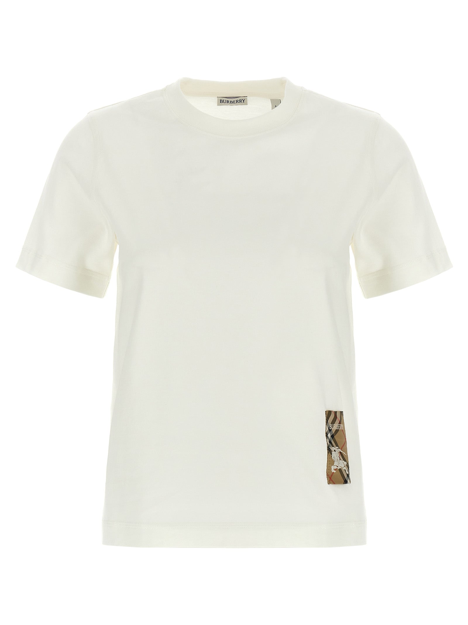 Check T-shirt White Cotton