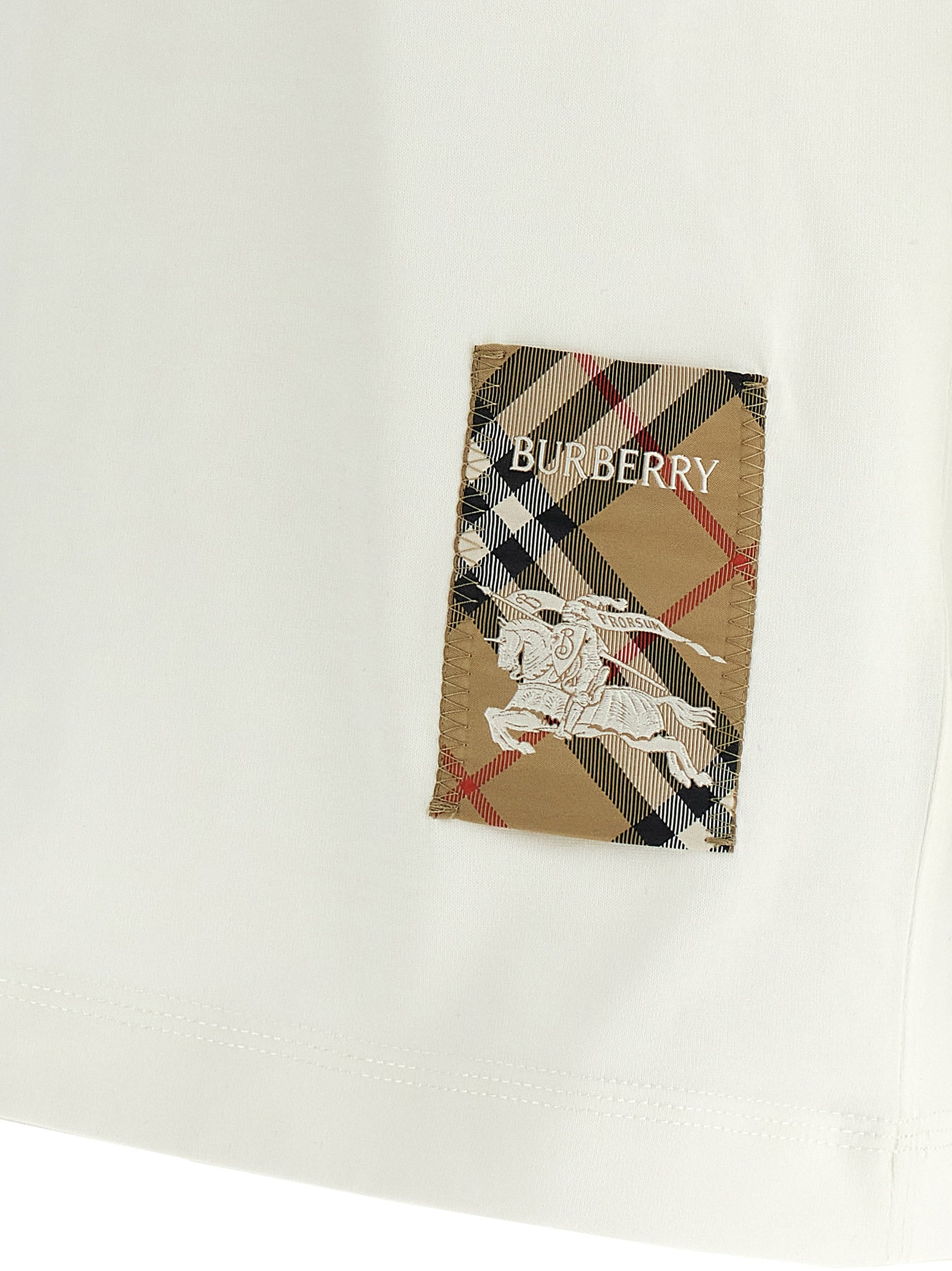 Check T-shirt White Cotton