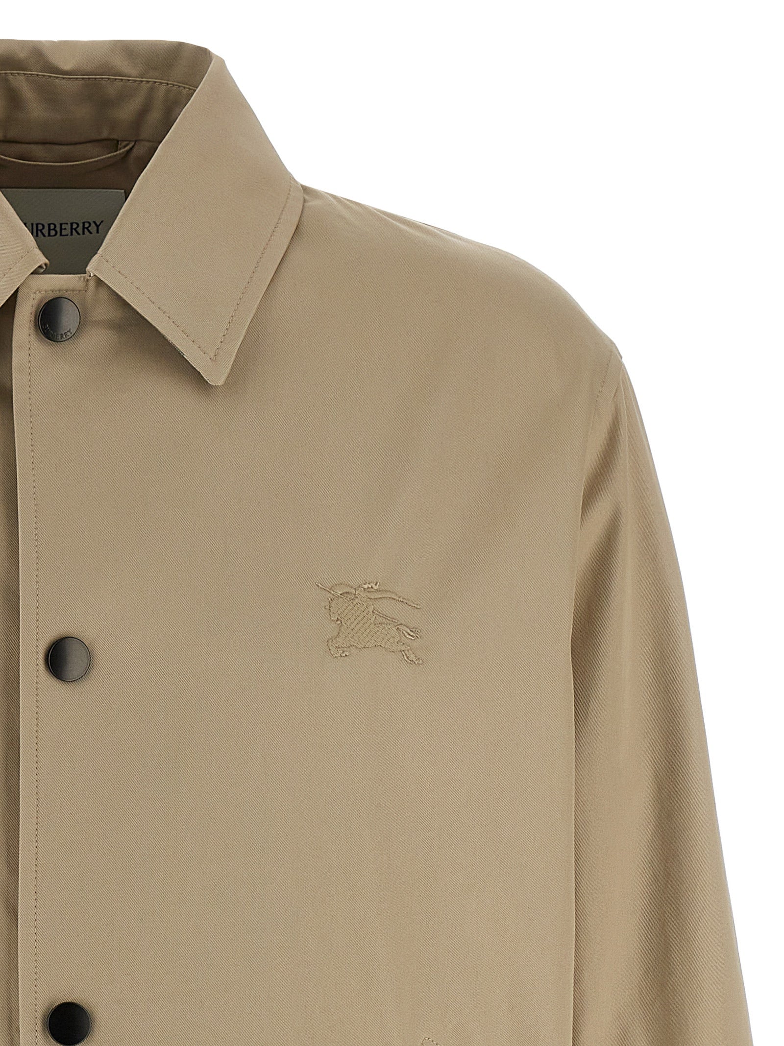 Gabardine Jacket Beige Cotton Down Jacket, Parka, Casual