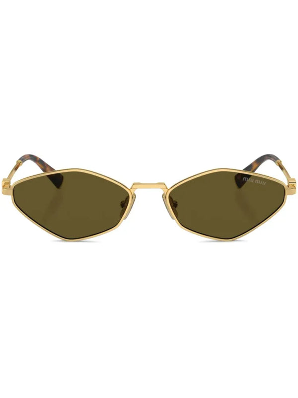 Miu - Smu56z5ak09z Gold Sunglasses