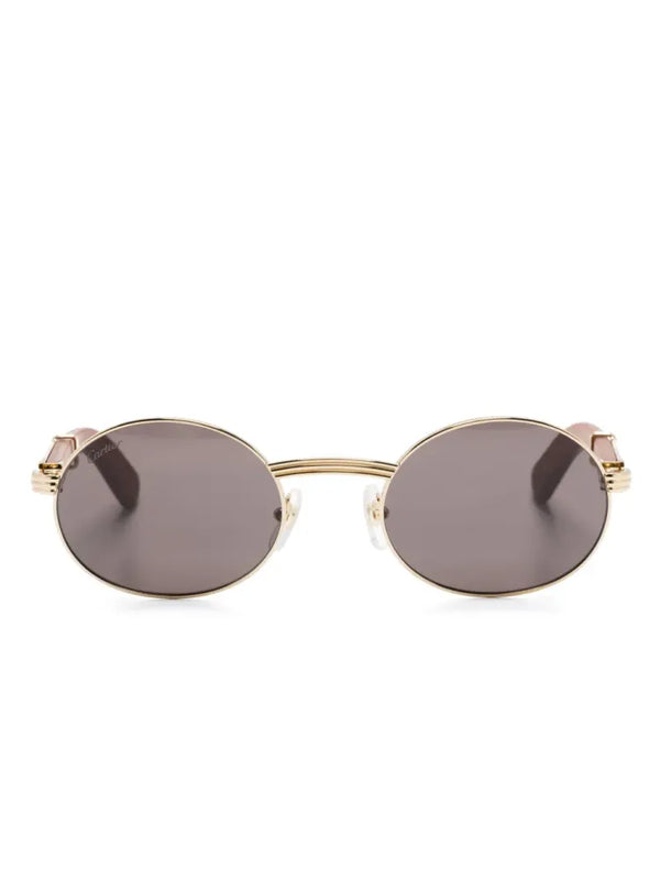 Cartier - Ct0464s 002 Gold Brown Grey Lunettes-de-soleil