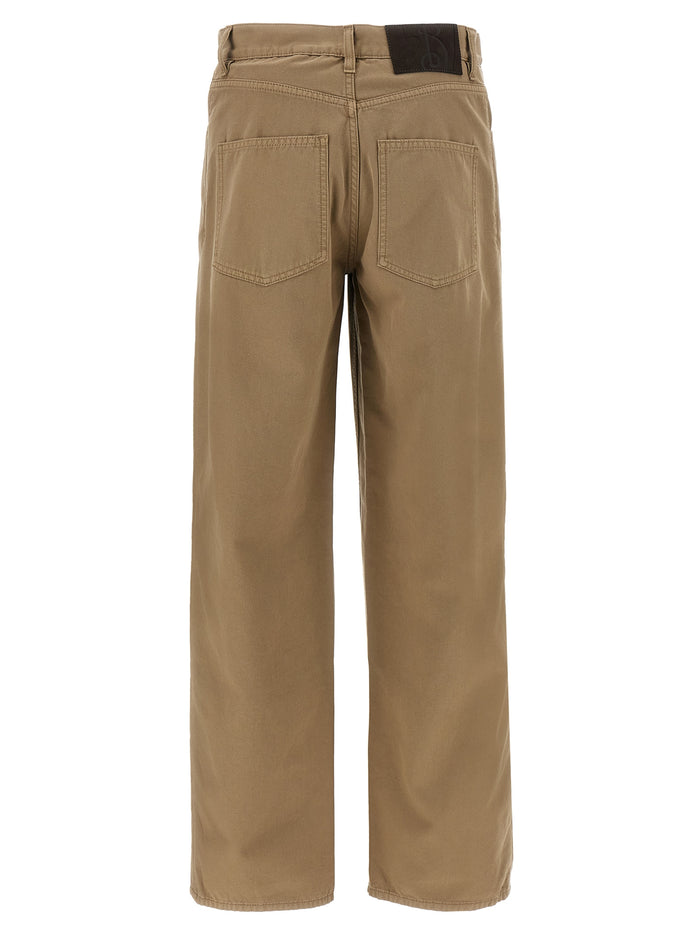 5-pocket pants Beige Cotton