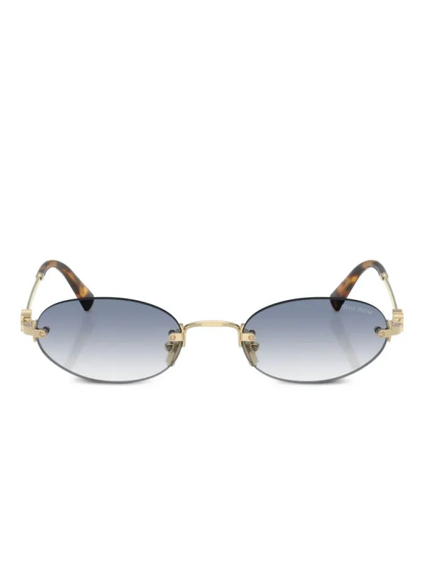 Miu - Smua54zvn80o Pale Gold Lunettes-de-soleil