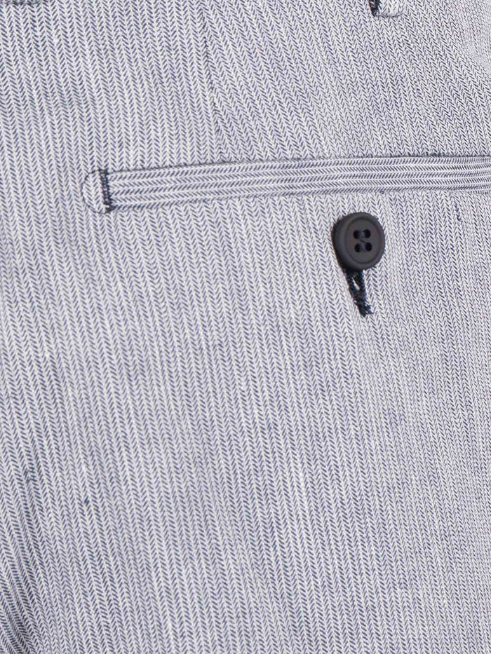 Ber_muda Elax Pants Blue Lyocell Linen Cotton Bermuda Short