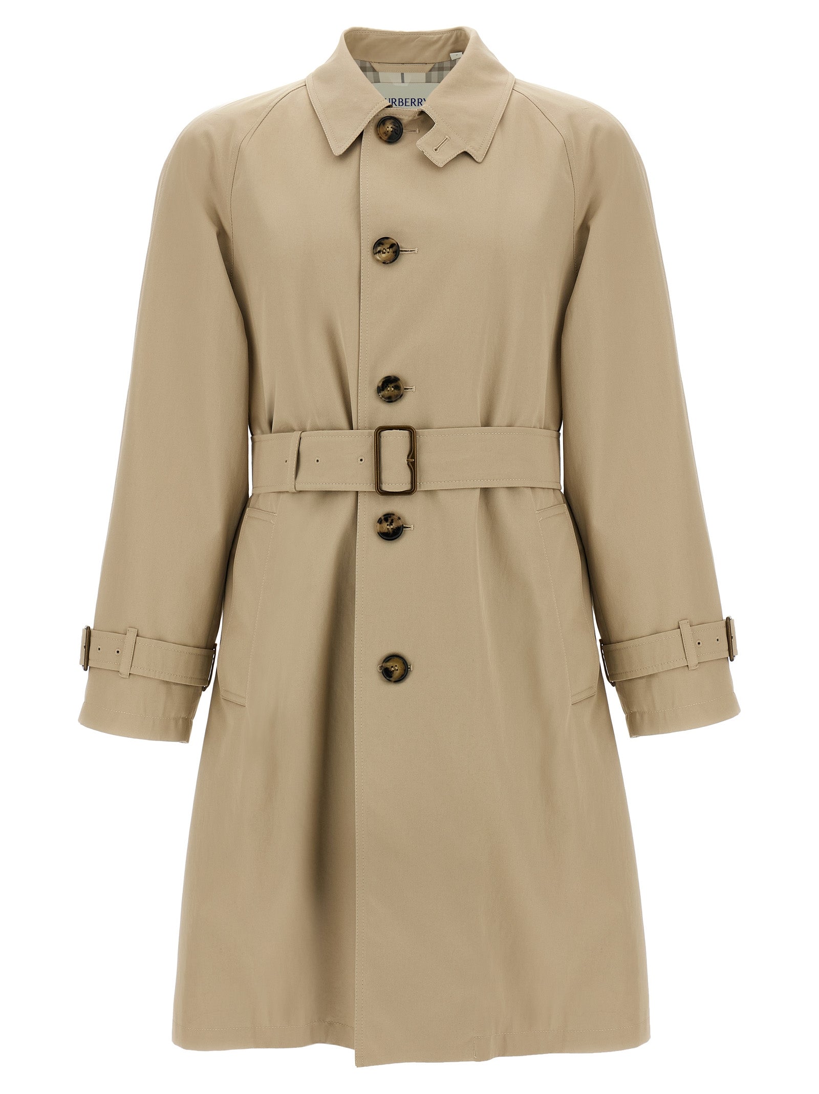 Car coat gabardine Beige Cotton Coats, Trench