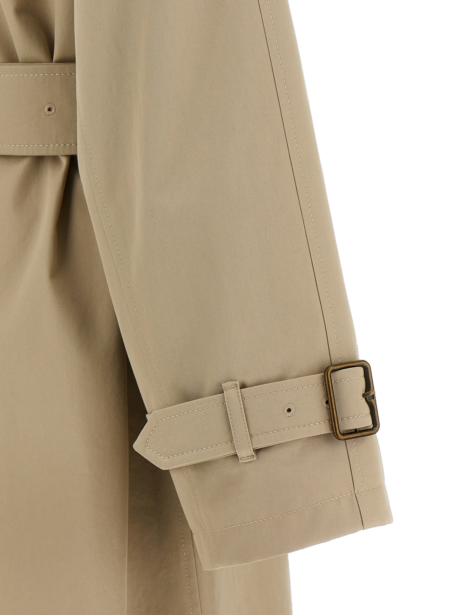 Car coat gabardine Beige Cotton Coats, Trench
