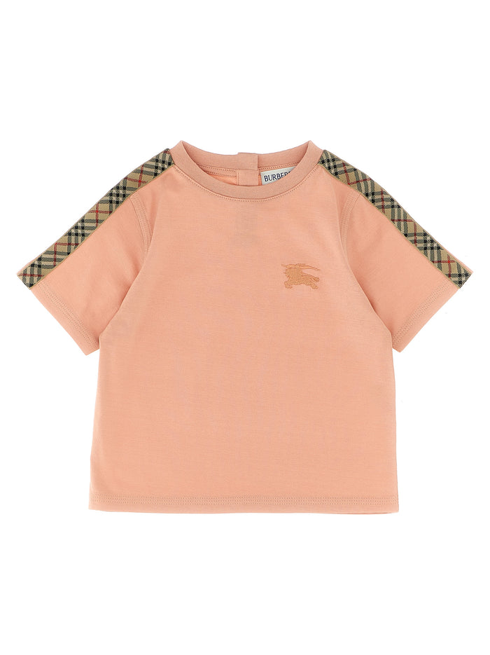 Cedar Check Tape T-shirt Pink Cotton