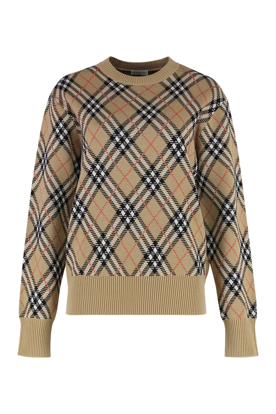 Pullover Wool-Blend Sand Check
