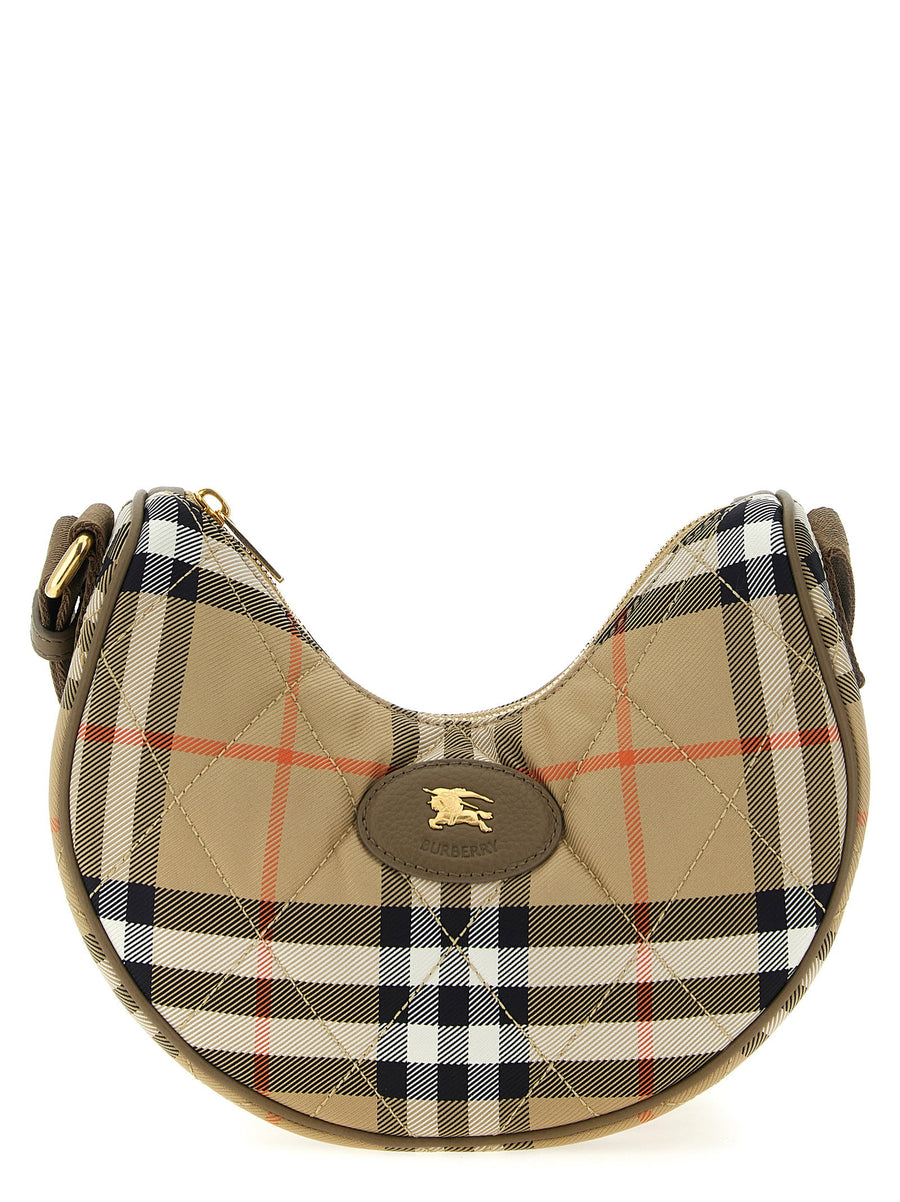 Burberry Horseshoe Crossbody Bag — Beige