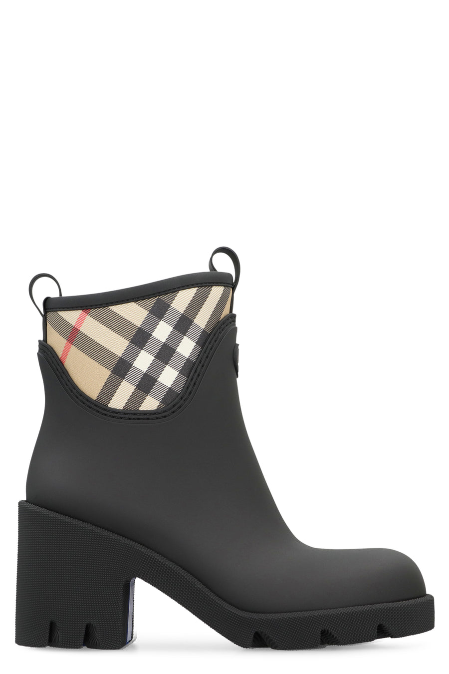 Chelsea Boots Stride Black Rubber Black/check Synthetic