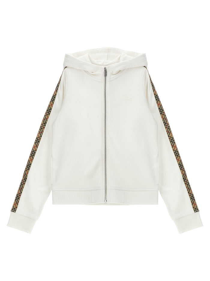 Elin hoodie White Cotton Sweatshirt