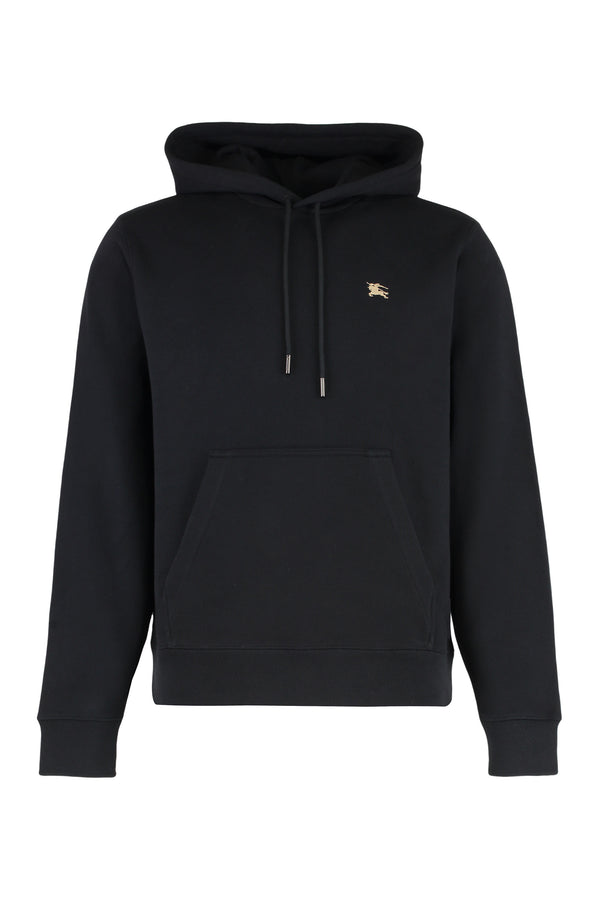 Burberry Logo Cotton Hoodie Black Jumpers