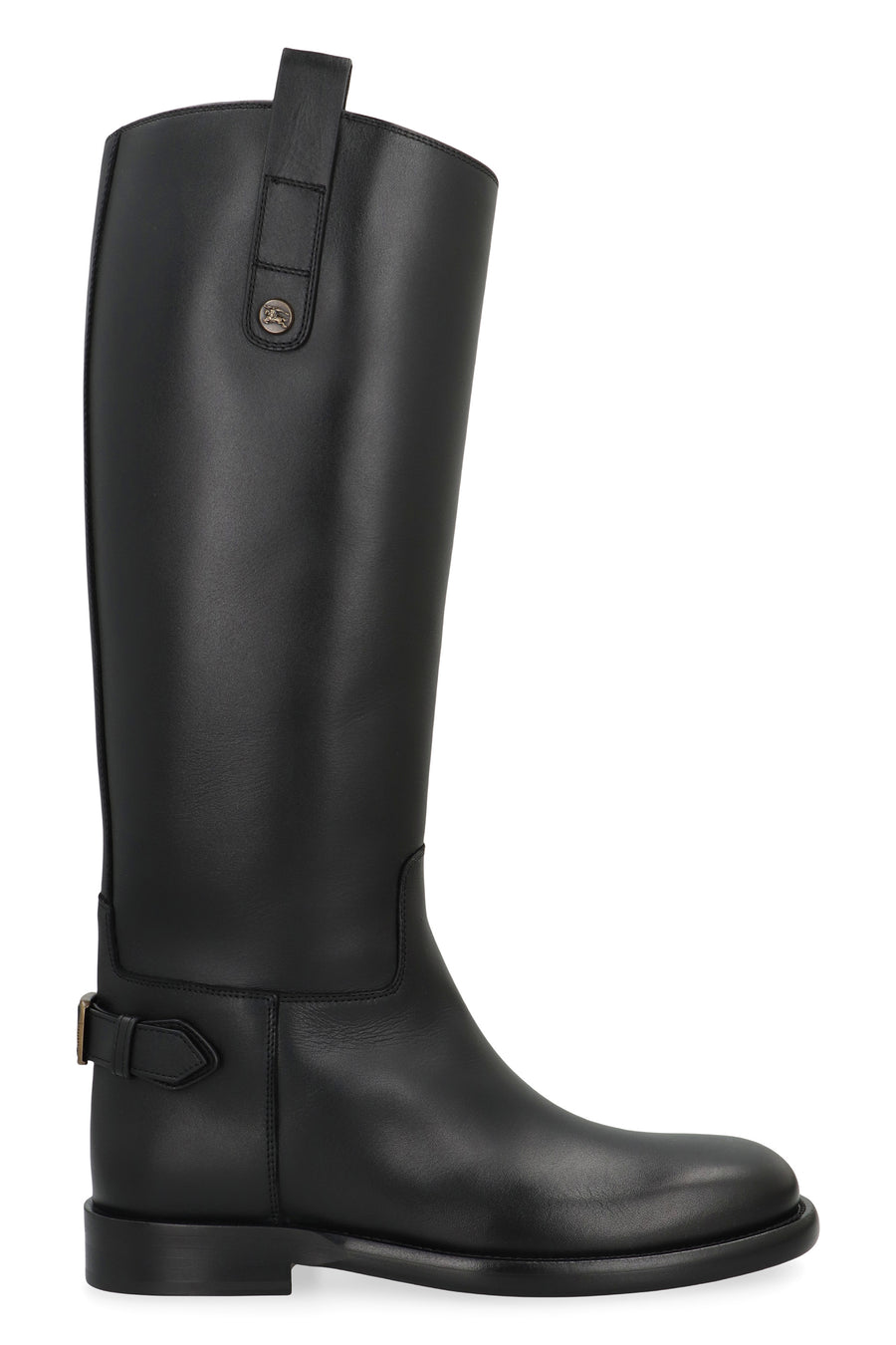 Burberry Cavalier Leather Boots Black Calfskin
