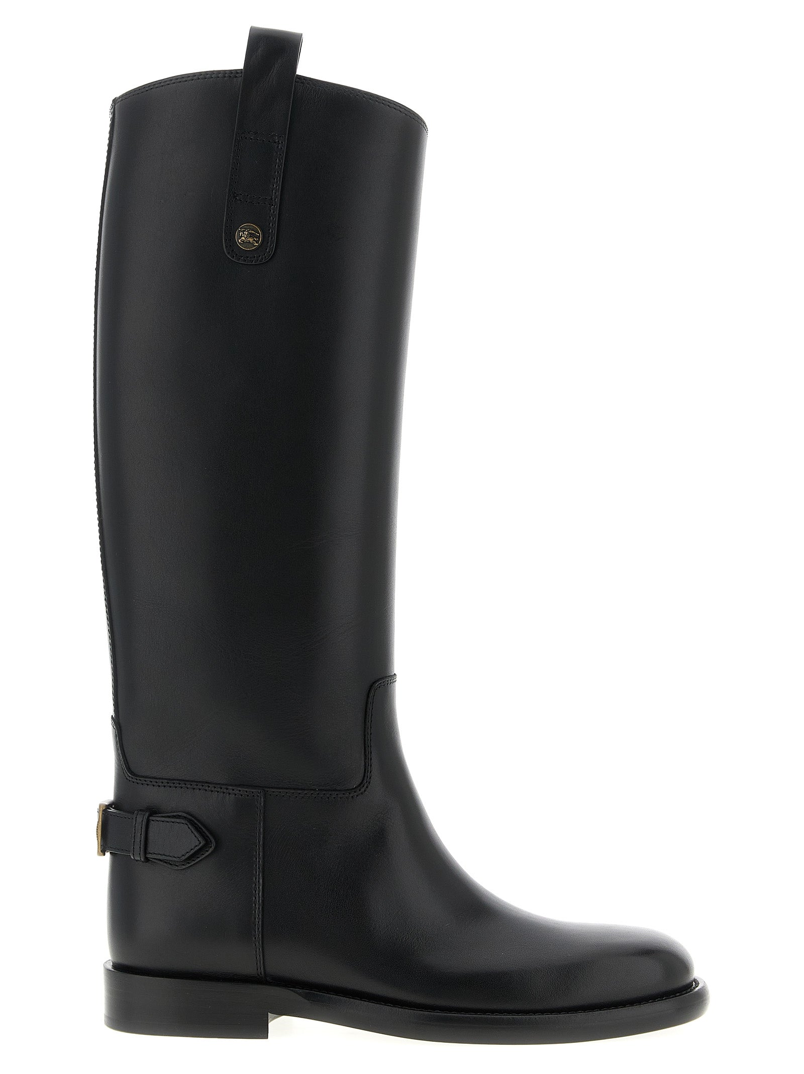 Cavalier boots Black Calfskin Leather (bos Taurus) Boots, Ankle
