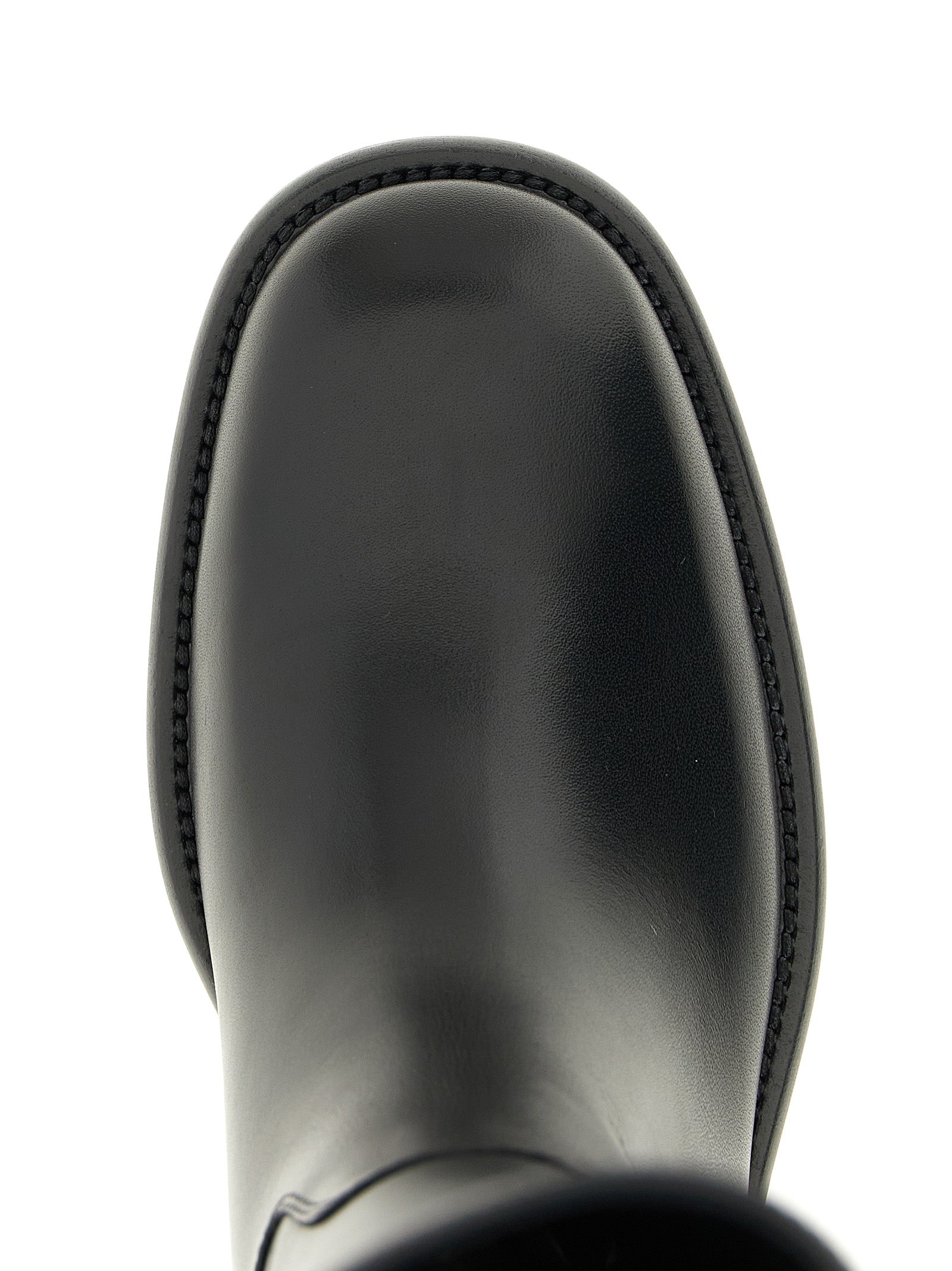 Cavalier boots Black Calfskin Leather (bos Taurus) Boots, Ankle