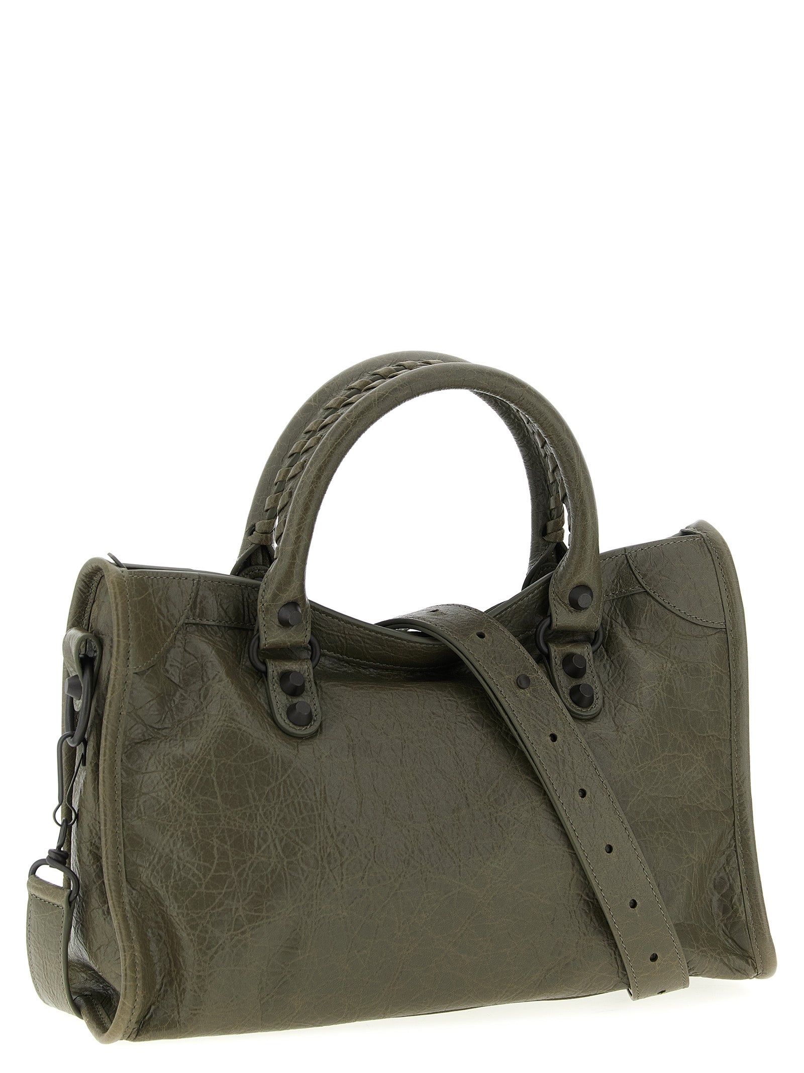 Le City Bag S handbag Green Lamb Leather (ovis Aries) Hand