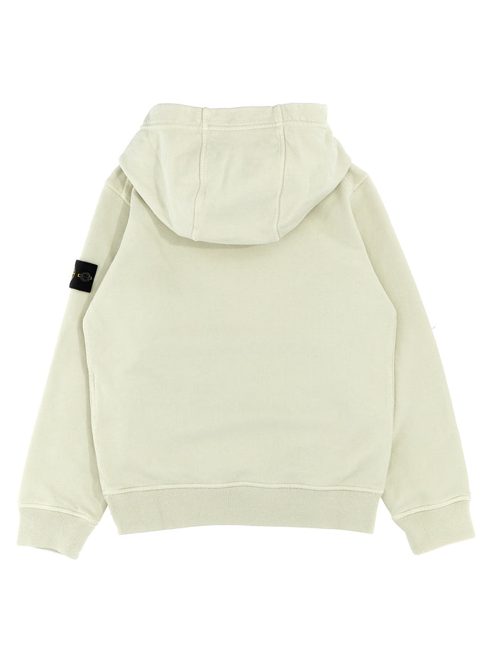 Logo patch hoodie Beige Cotton Sweatshirt