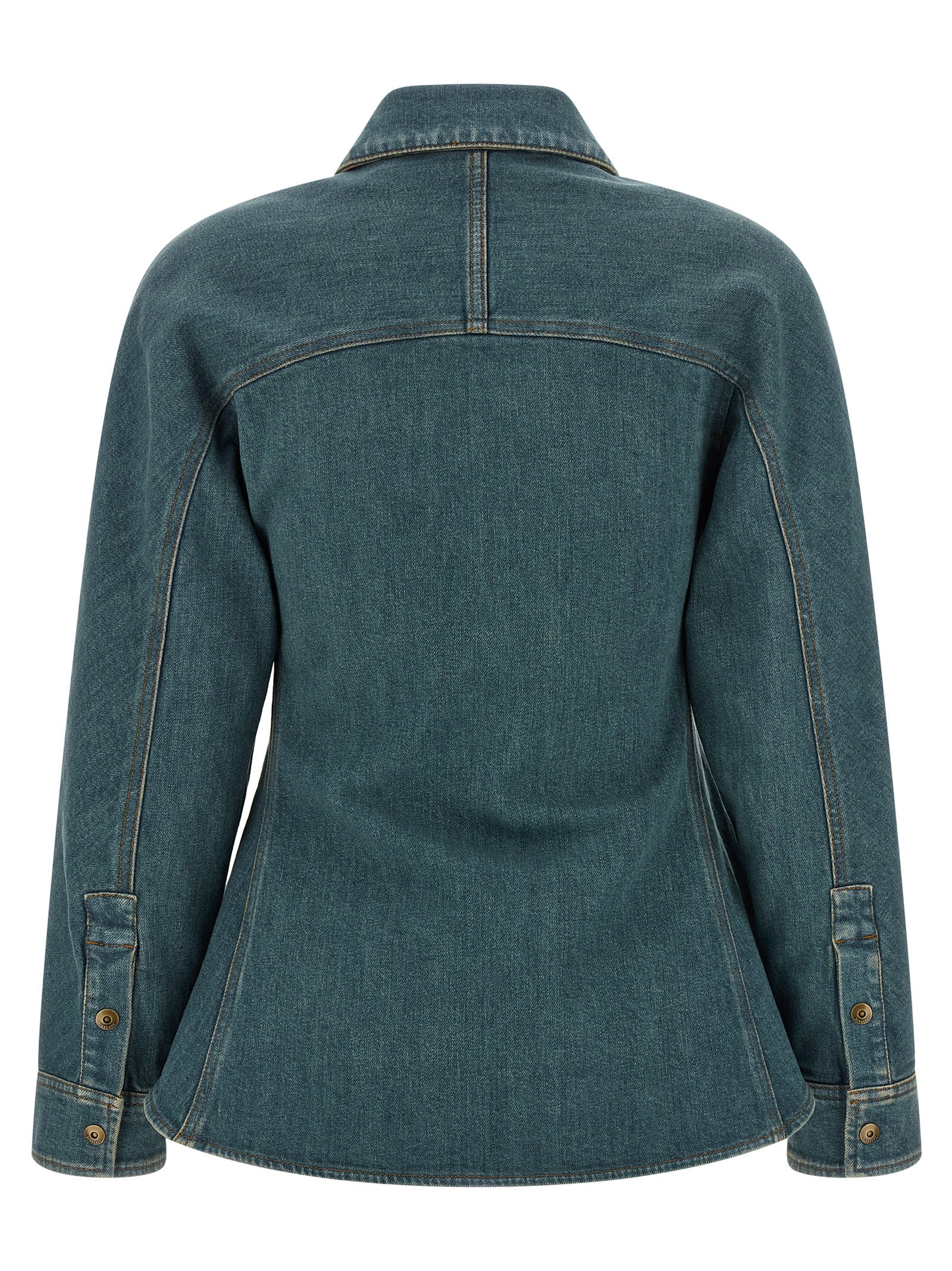 Dakota Shirt Blue Cotton Shirt, Blouse