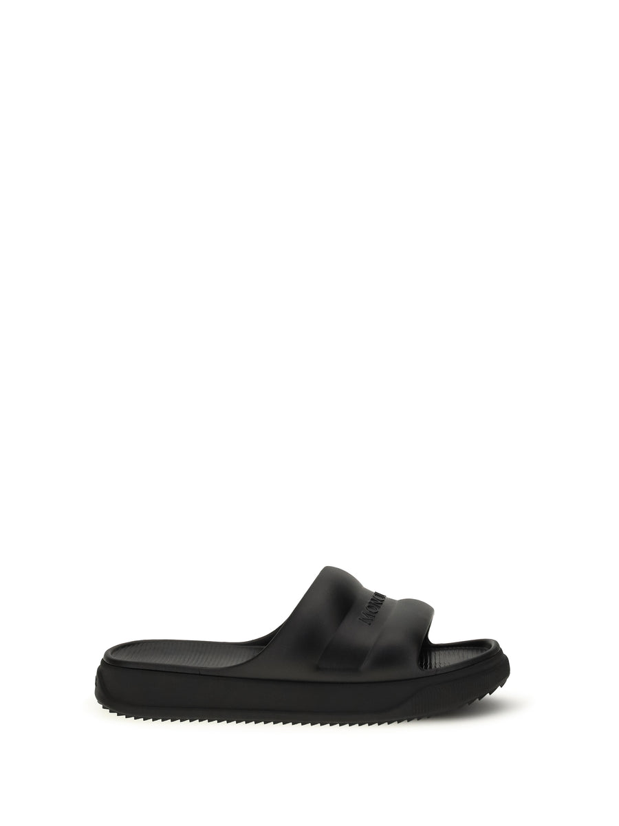Moncler 100% Rubber sandals in black