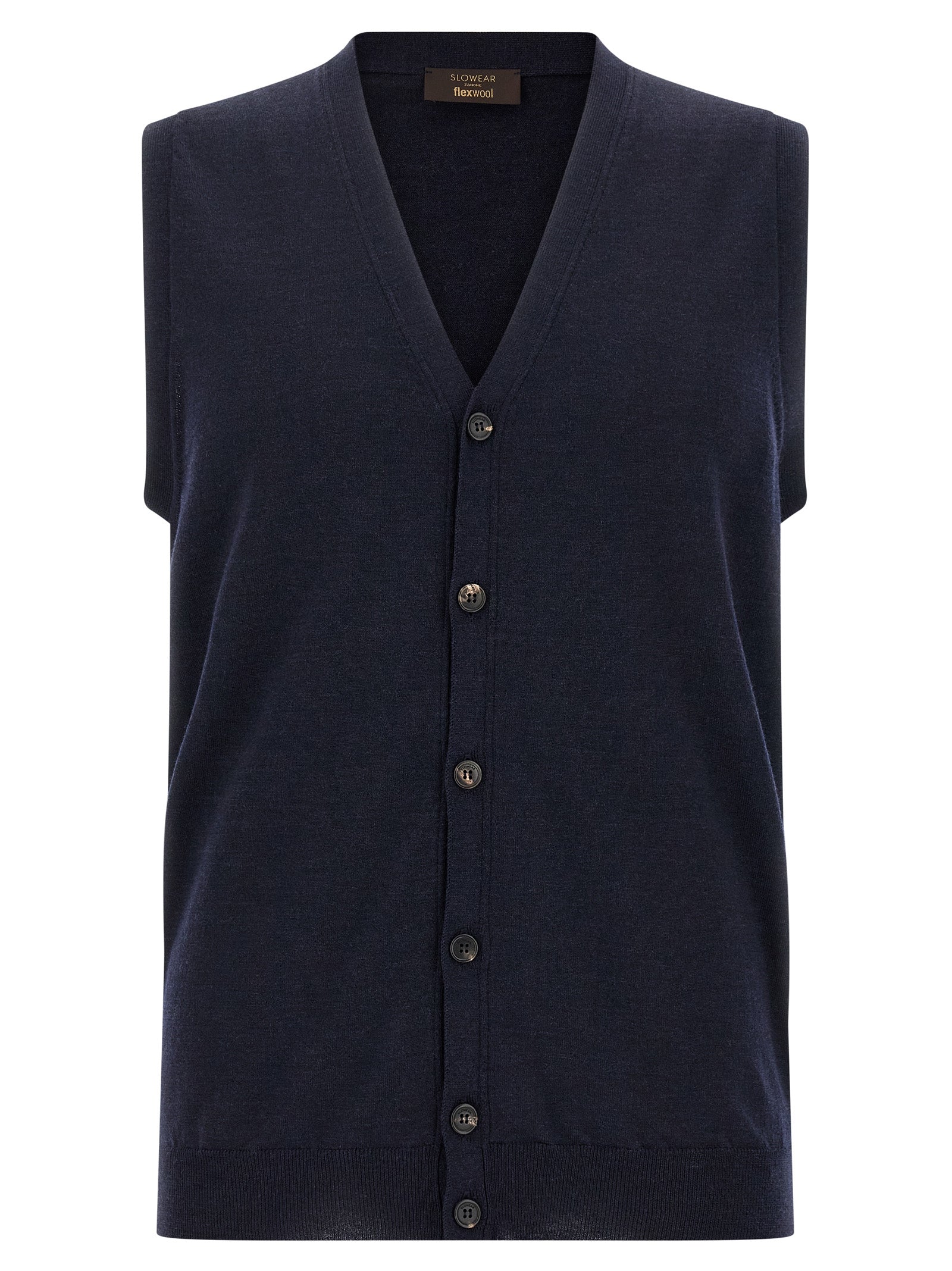 Flexwool vest Blue Virgin Wool Polyamide Sweater, Cardigans