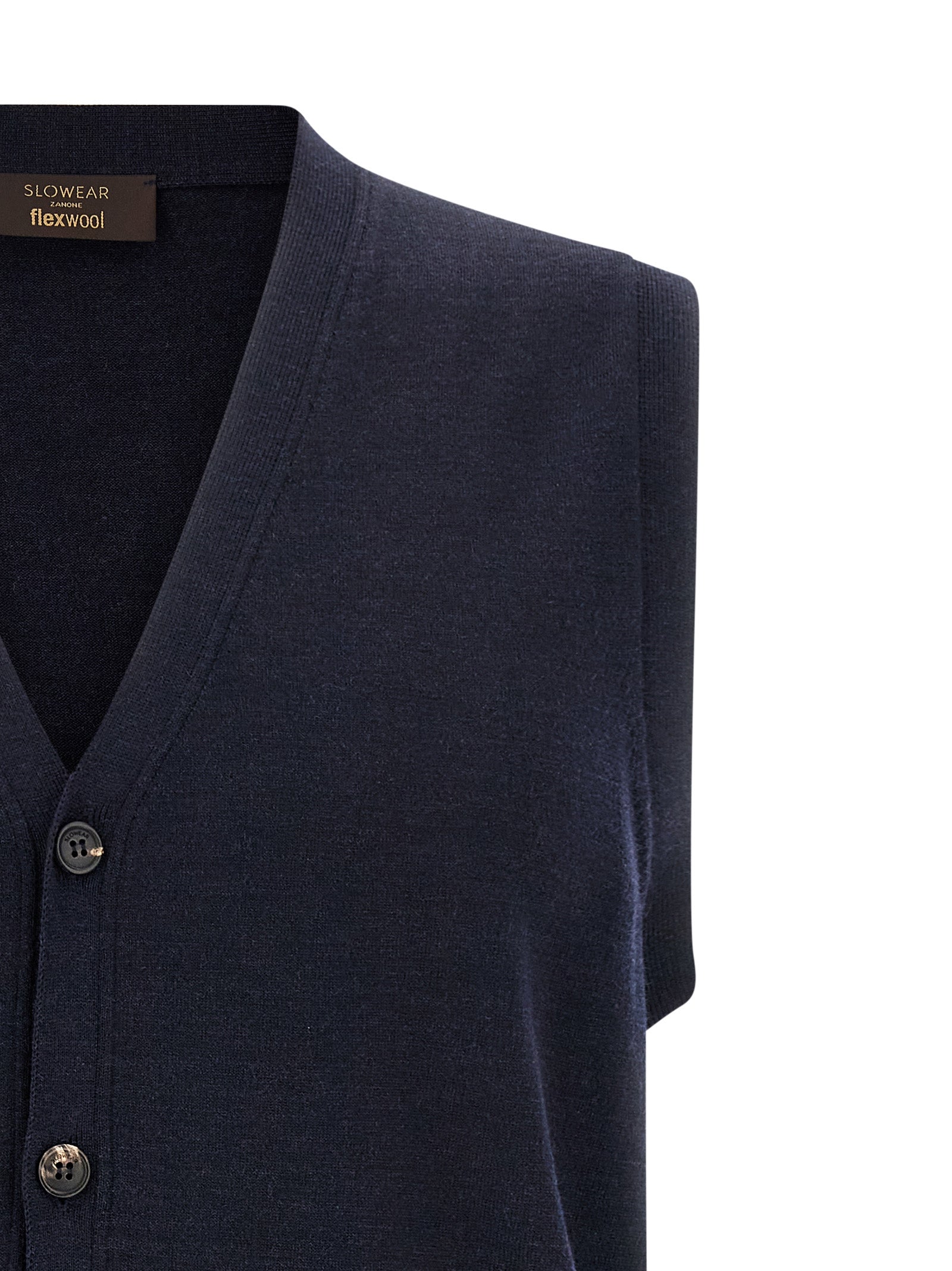 Flexwool vest Blue Virgin Wool Polyamide Sweater, Cardigans