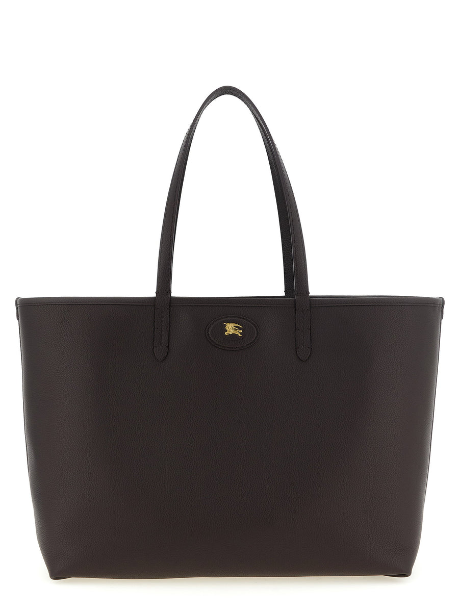 Burberry Check Tote Bag — Black