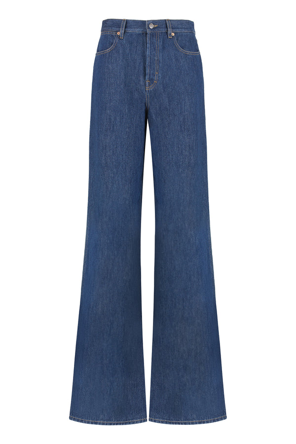 5-Pocket Straight-Leg Denim Jeans