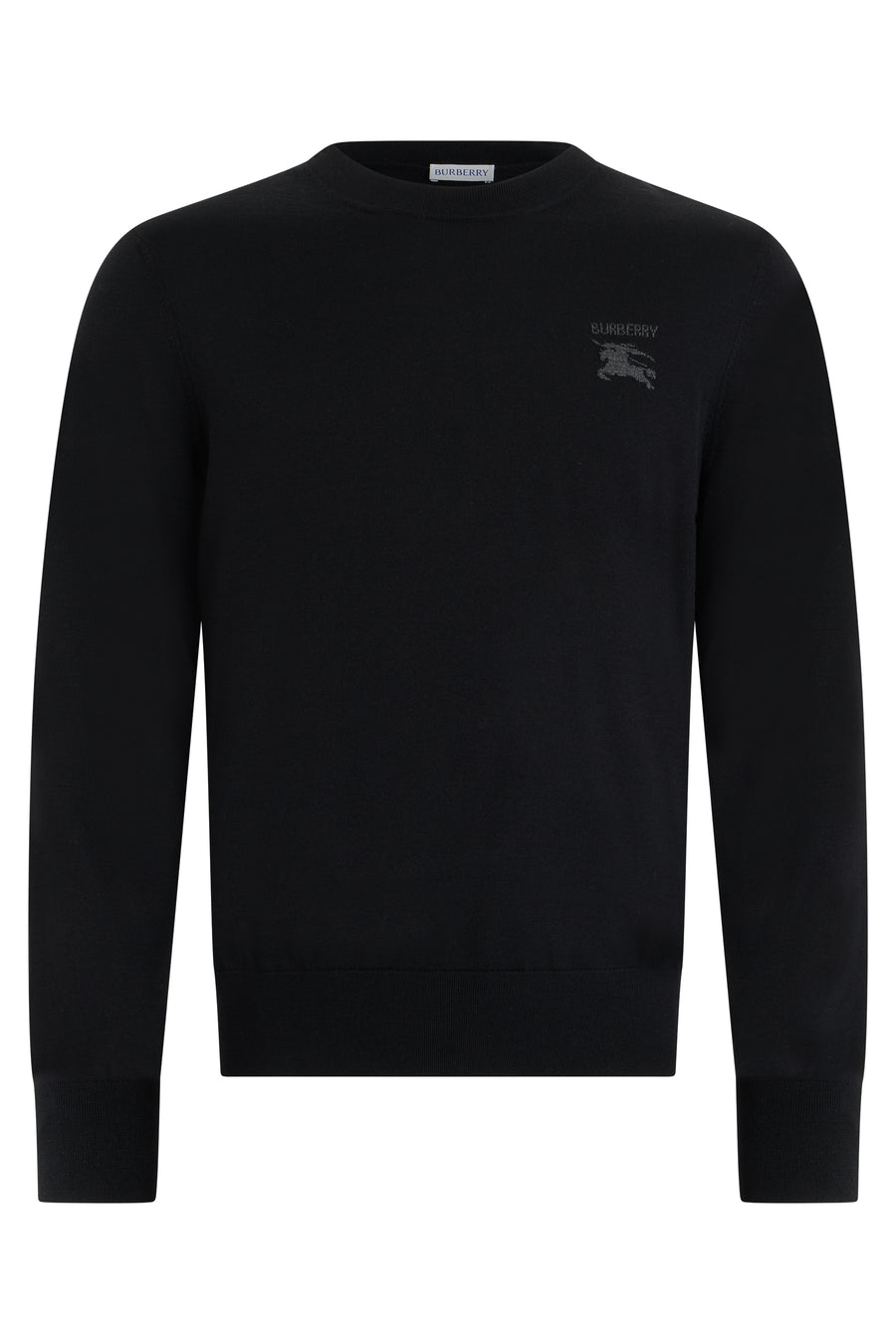 Crewneck Wool Sweater Black Sweatshirts