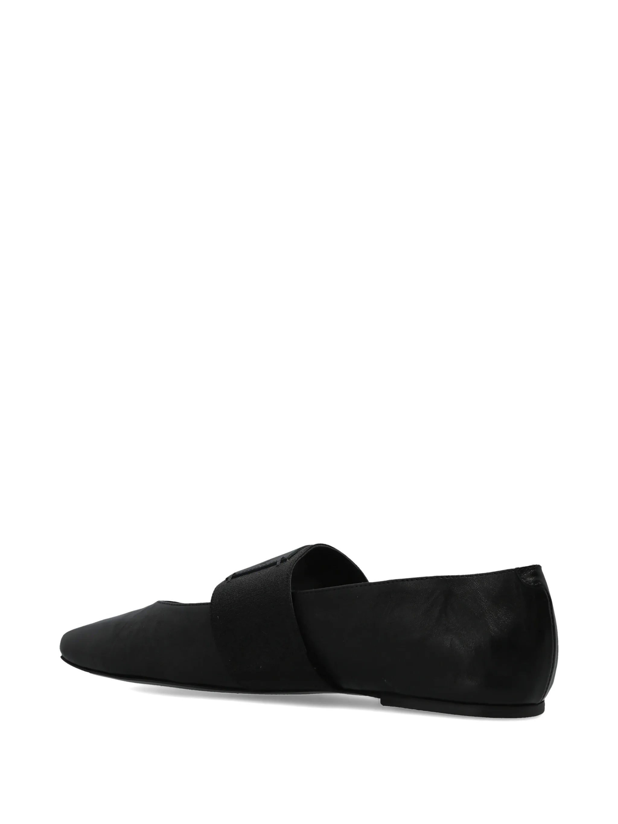 Sliced Square Ballerina Tonal Black Calzature