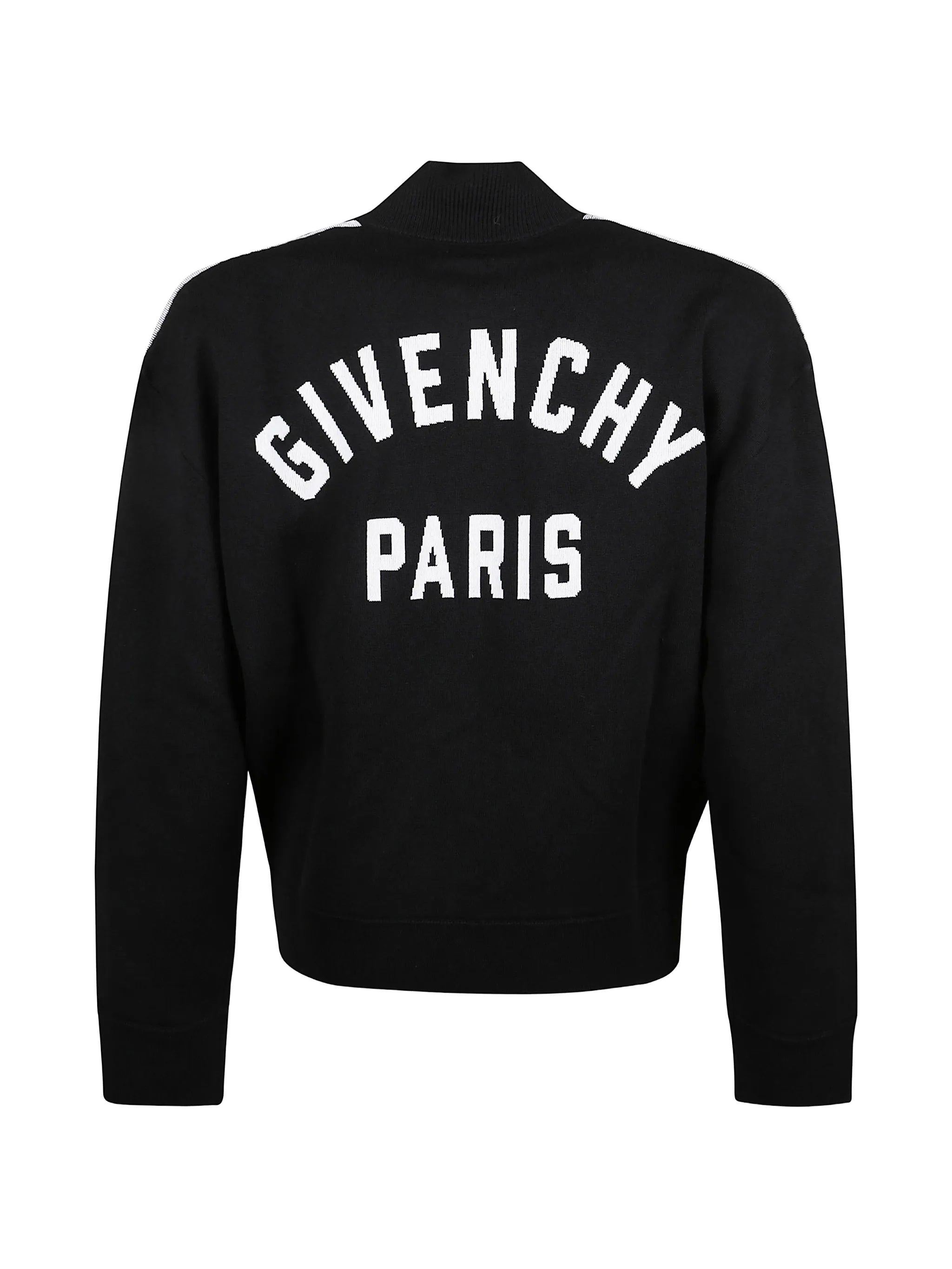 Couture Seam Zipped Cardigan Black Maglia