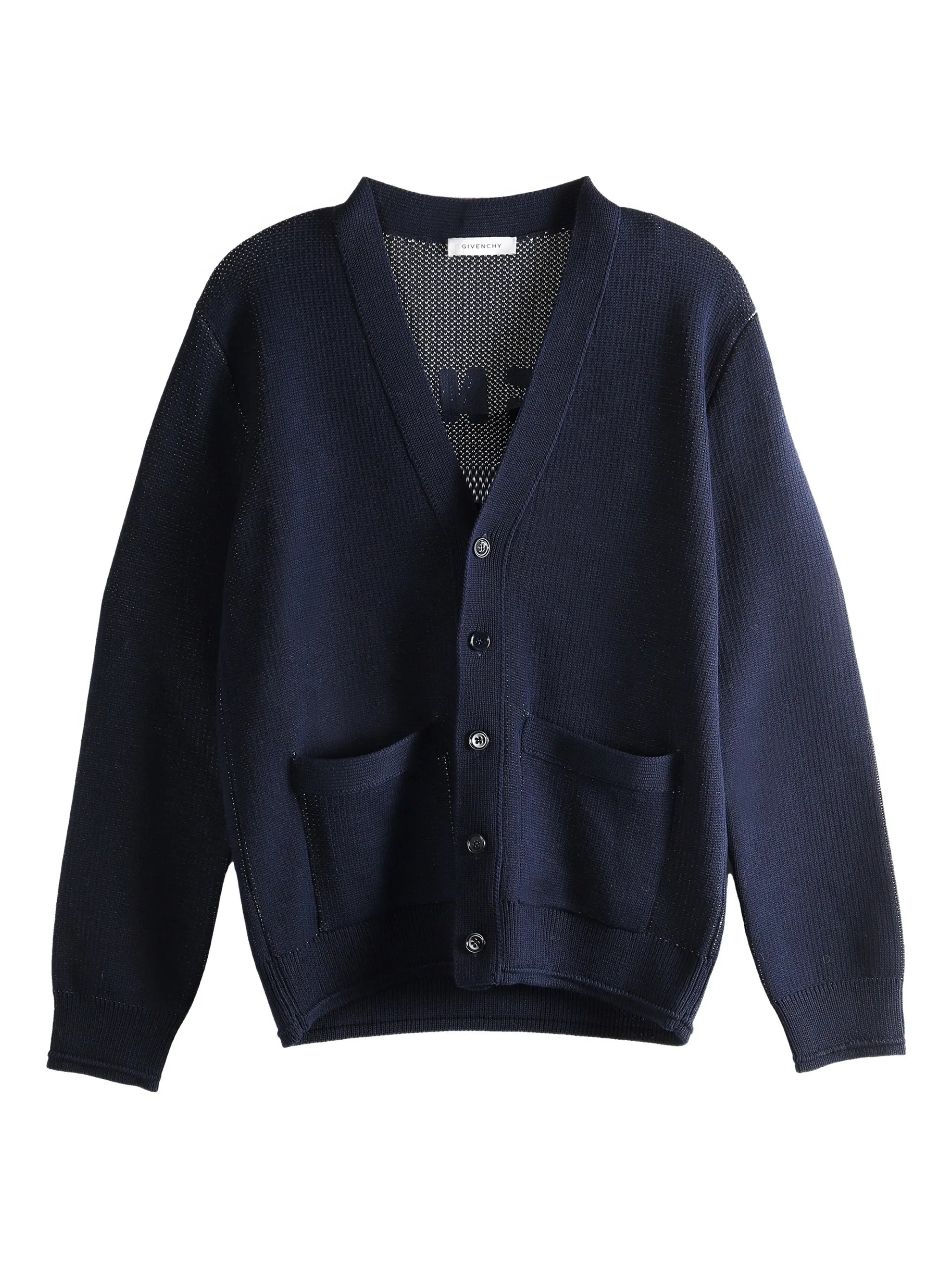 V-neck Cardigan Blue Maglia