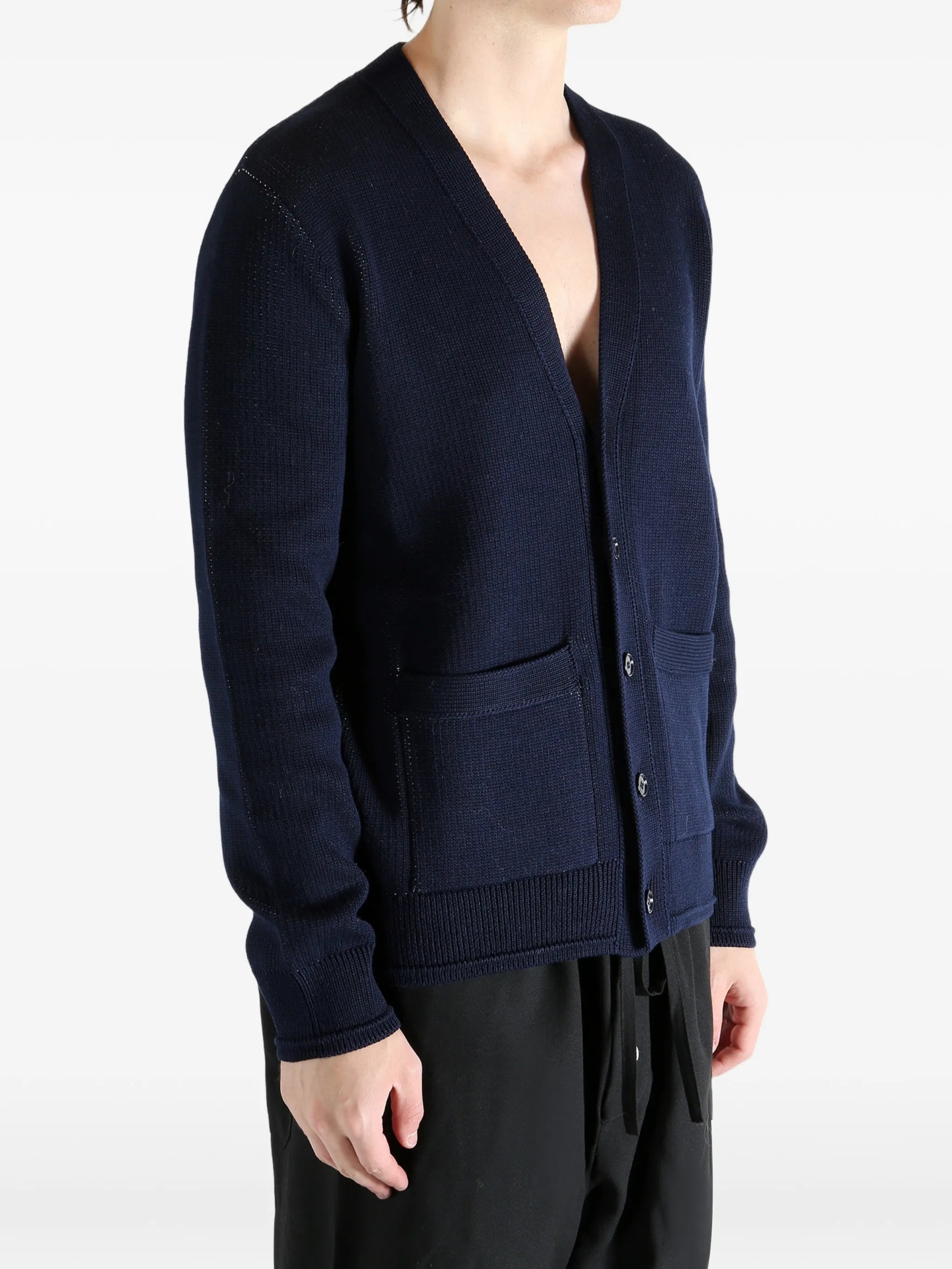 V-neck Cardigan Blue Maglia