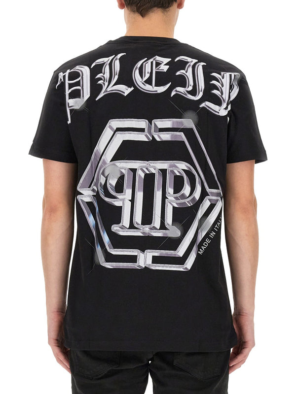 Logo Print T-Shirt Black Cotton T-shirts