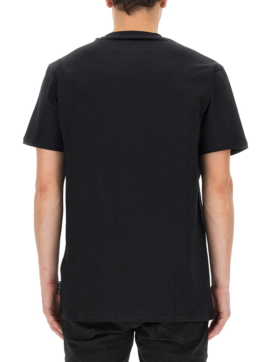 T-Shirt With Rhinestones Black Fabric 1: Cotton T-shirts