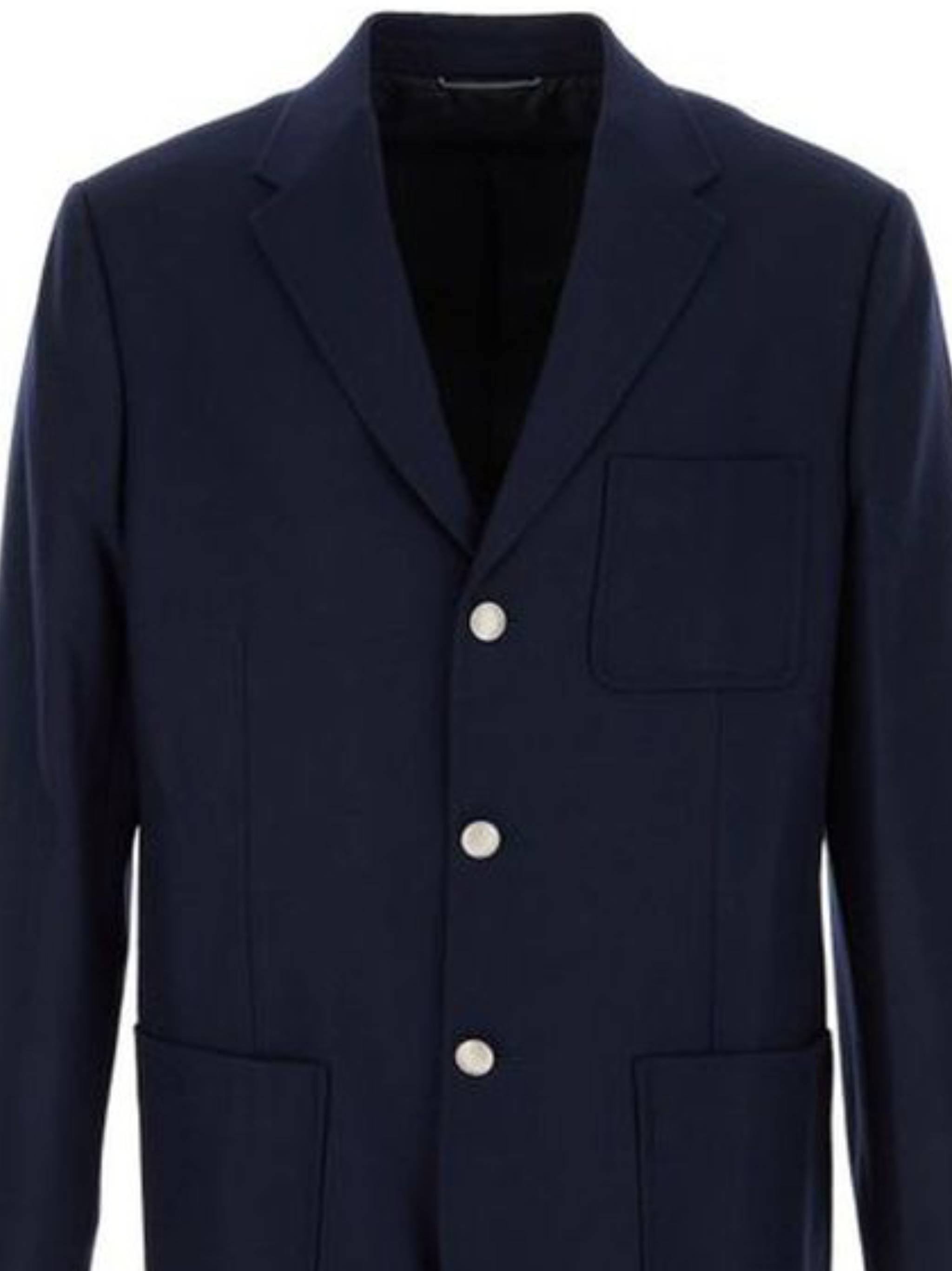 Woven Jacket Blue Piumino