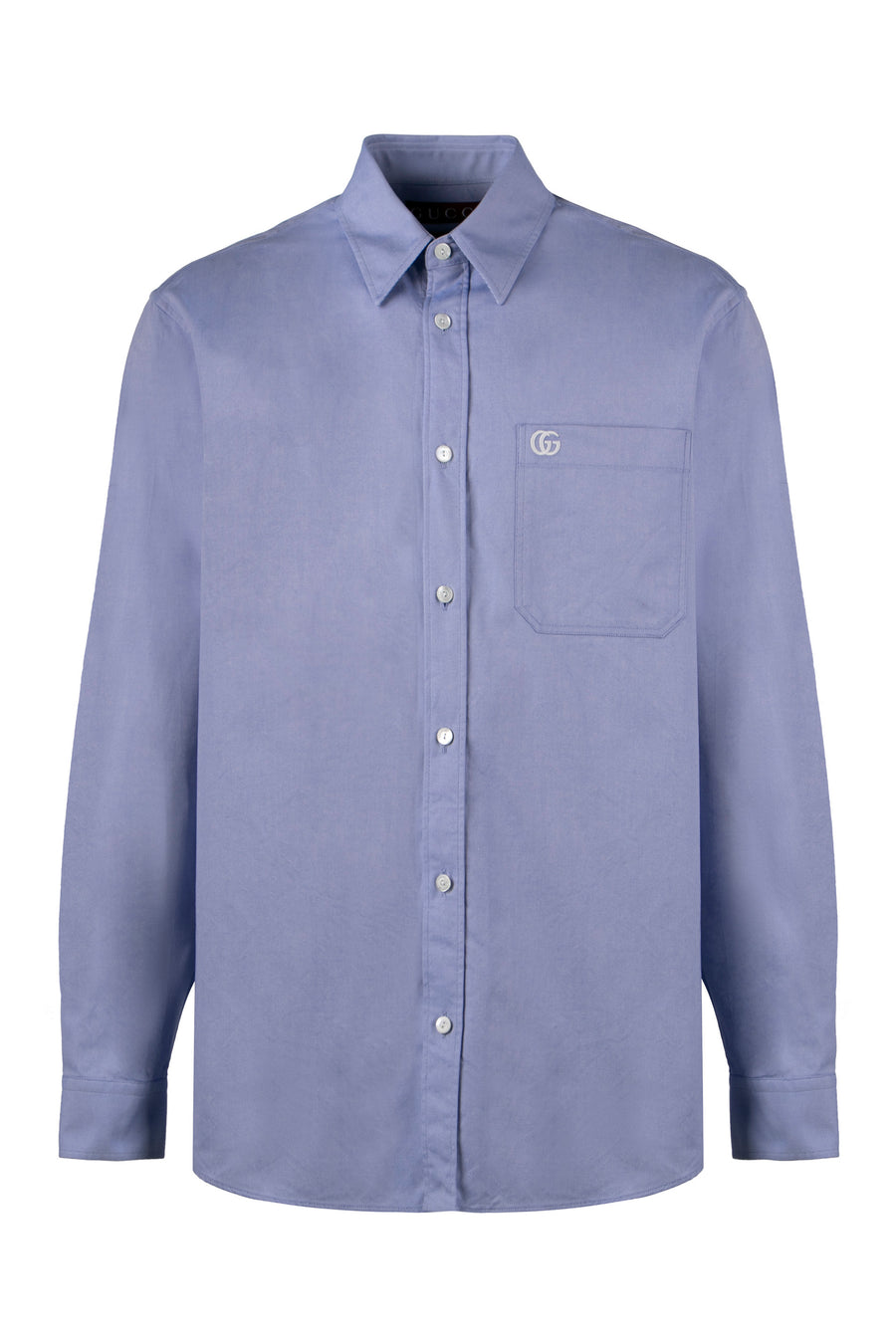 Cotton-Oxford Shirt Light Blue