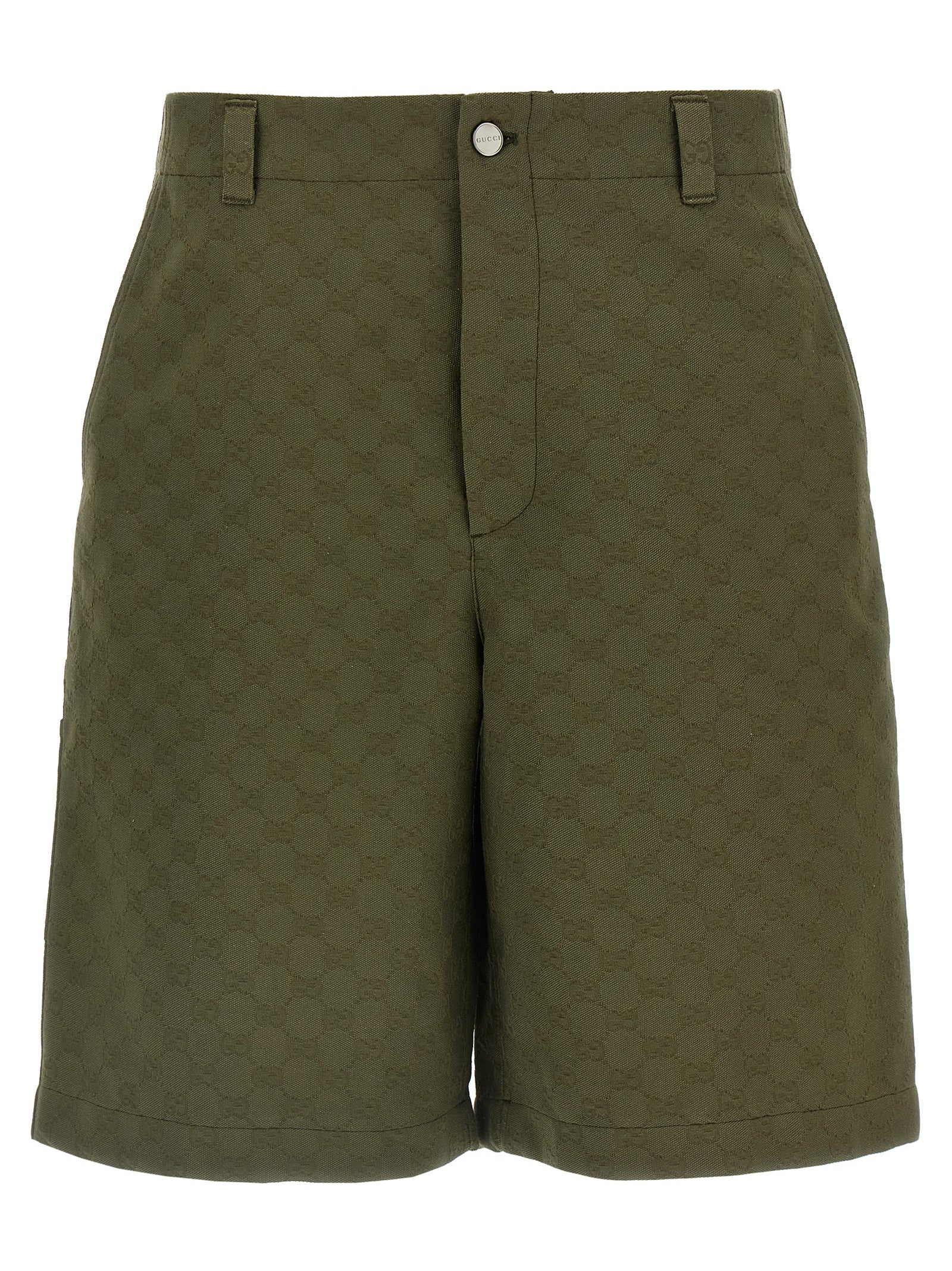 Bermuda GG Green Cotton Bermuda, Short