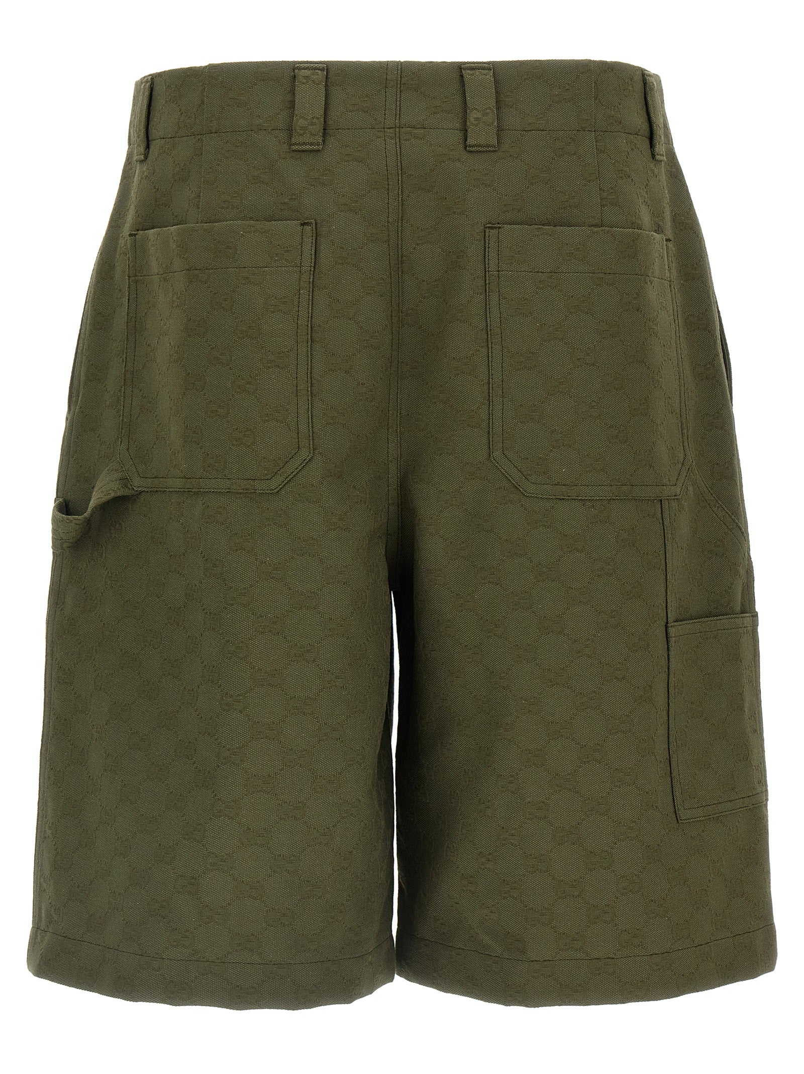 Bermuda GG Green Cotton Bermuda, Short