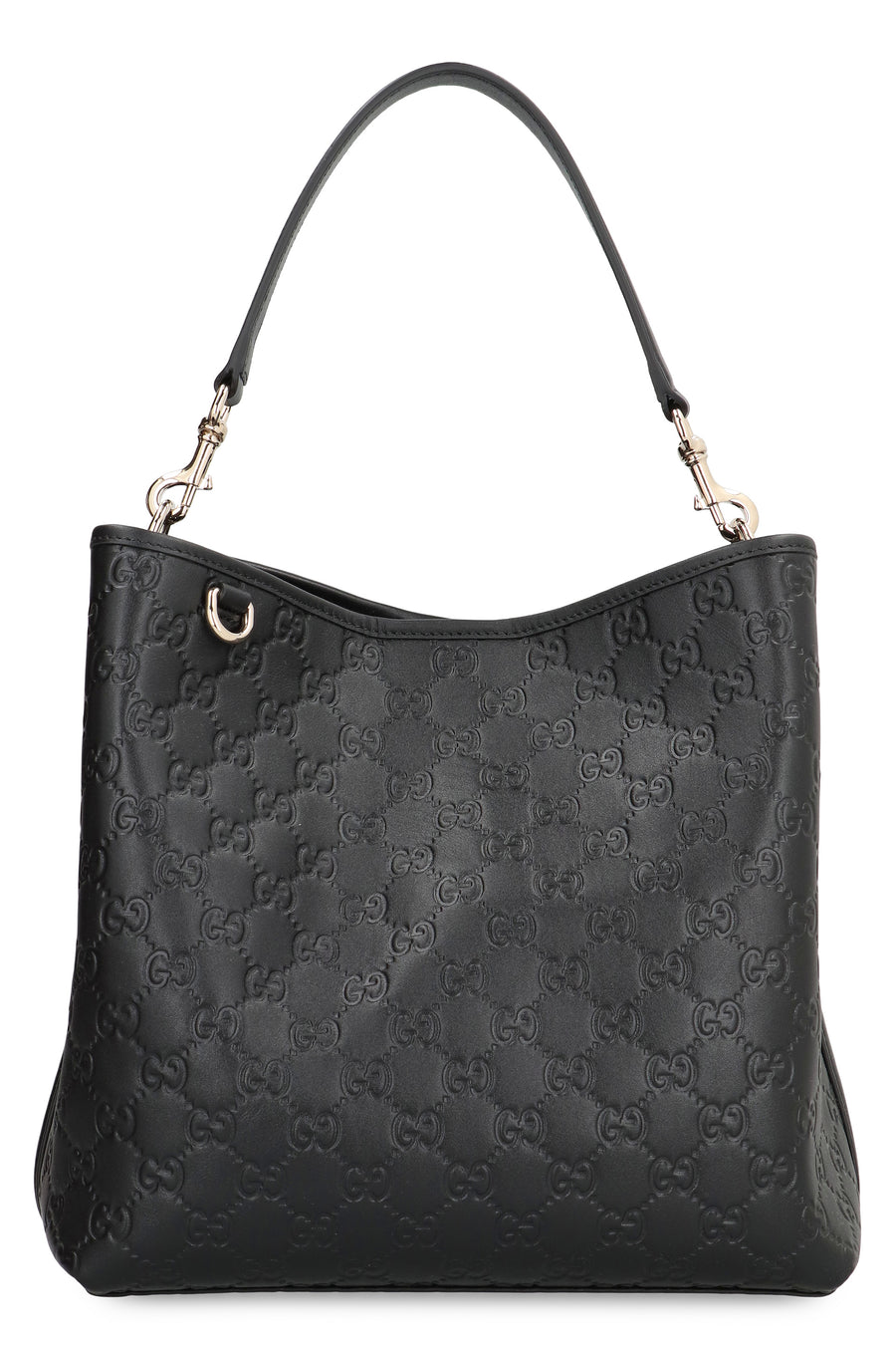 Bucket Bag Gg Emblem Black Leather Calf