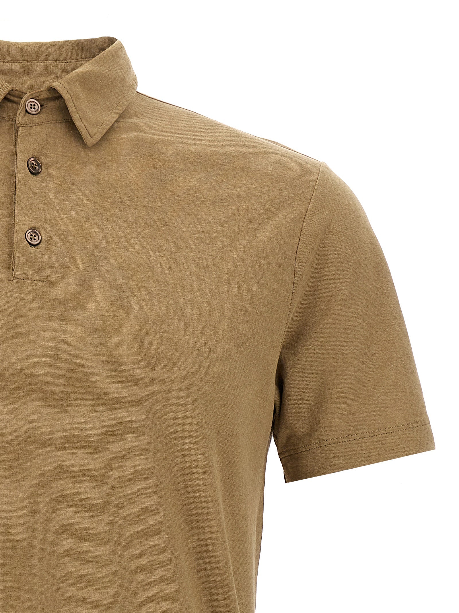 Ice Cotton polo shirt Beige