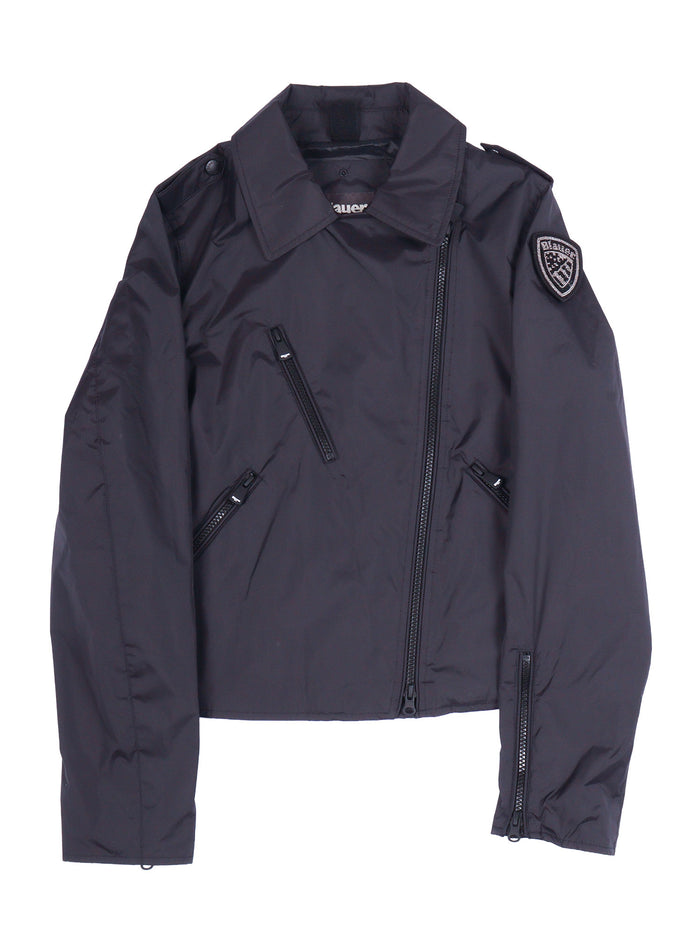 Jacket Black Polyamide Giubbino Corto
