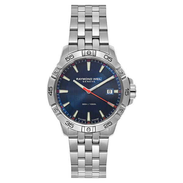Raymond Weil Stainless steel case and bracelet watch in blue