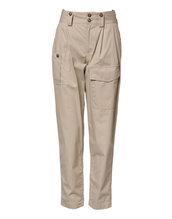 Dolce & Gabbana 100% Cotton cargo pants in beige